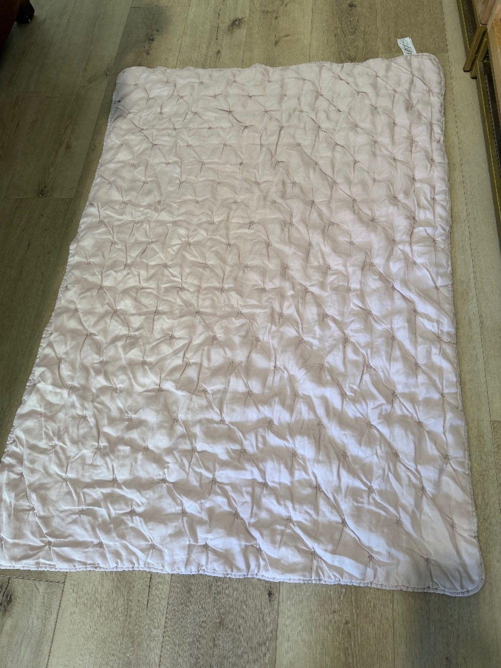 Pottery Barn kids crib blanket light pink